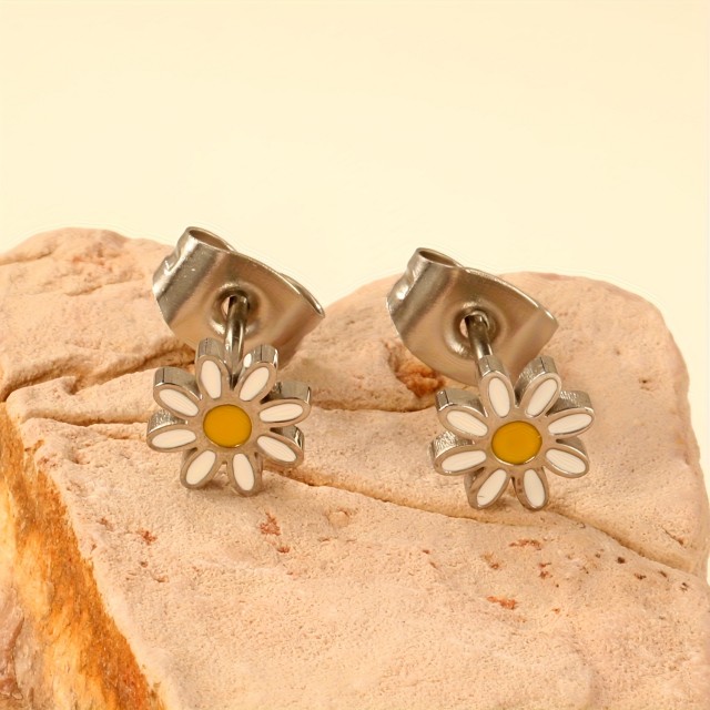 1 par drobnih uhanov rožice 316 nerjaveče jeklo