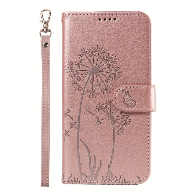 Kakovostni usnjeni telefonski ovitek z regratki roza (Samsung Galaxy A35)