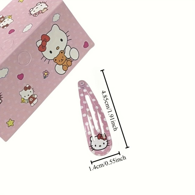 Komplet 20 otroških špangic za lase z mucko Kitty