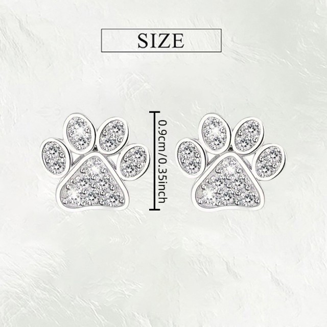  Bleščeči uhani z odtisom tačke 