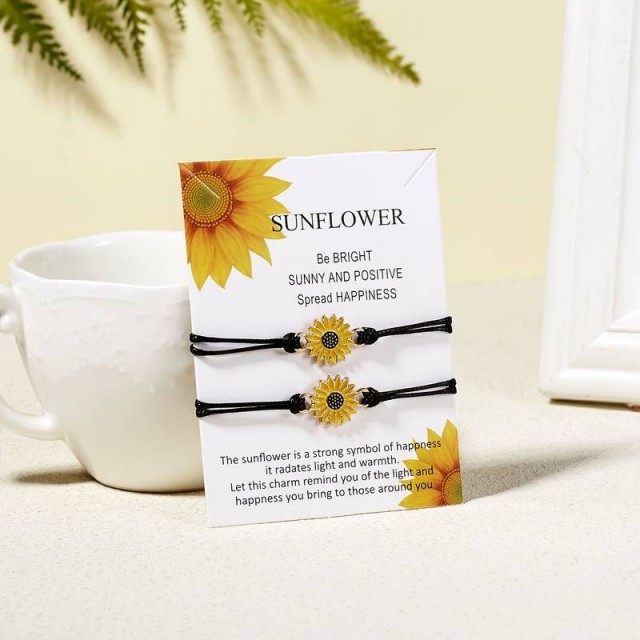 Komplet 2 zapestnic s posvetilom, sončnice