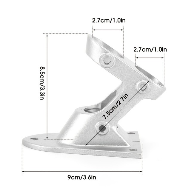 Vzdržljiv aluminijast stenski nosilec za drog zastave 