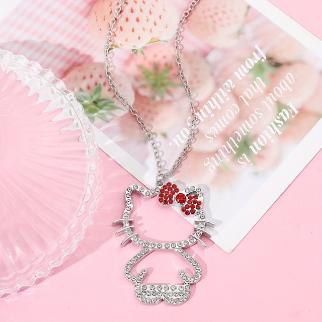 Očarljiva ogrlica za deklice z mucko 