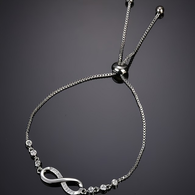 Nerjaveča zapestnica rose zlate ali srebrne barve z znakom neskončnosti