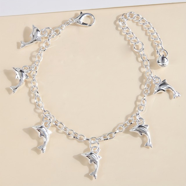 Elegantna modna zapestnica z delfini