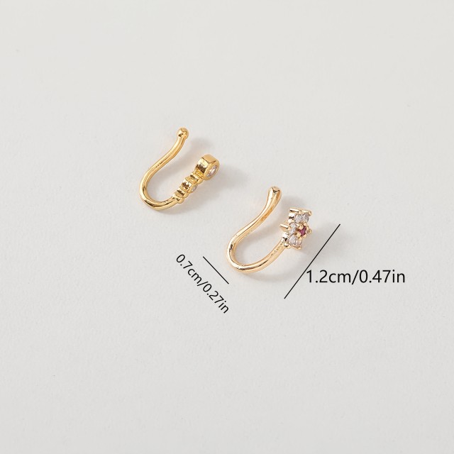 Komplet 3 fake piercingov za nos