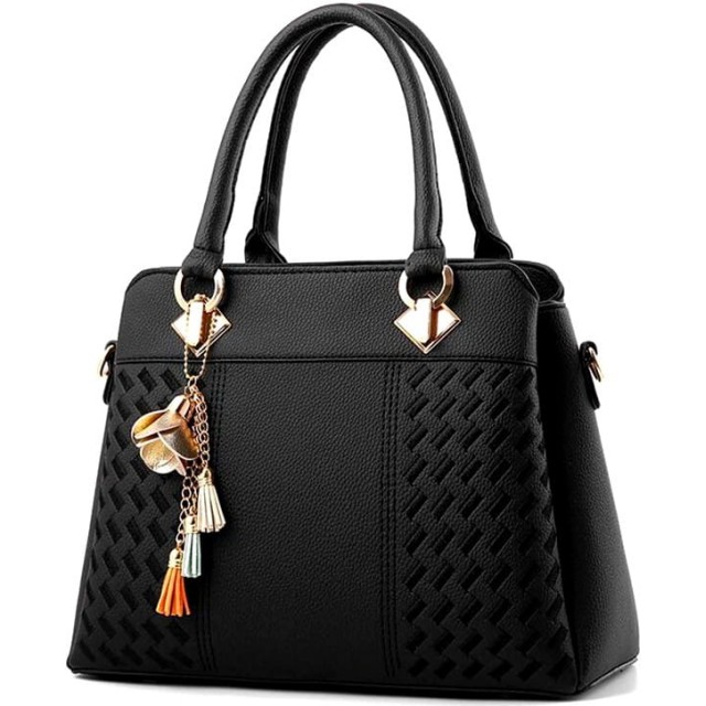 Elegantna črna ženska torbica v črni barvi T32