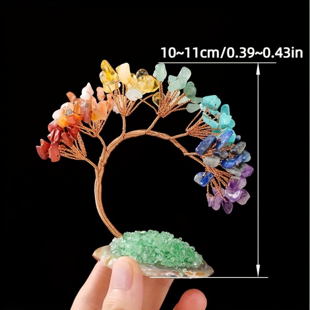 Ročno izdelano drevo življenja – Čakre naravni kristali