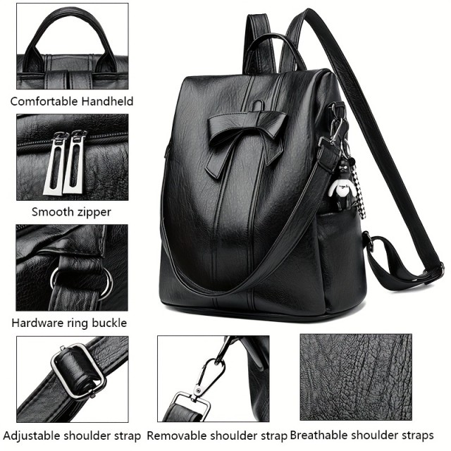 Čudovit nahrbtnik v črni barvi s pentljo