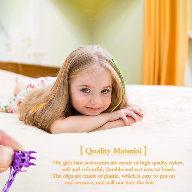 18 kosov živahnih vsebarvnih lasnih podaljškov s sponkami 