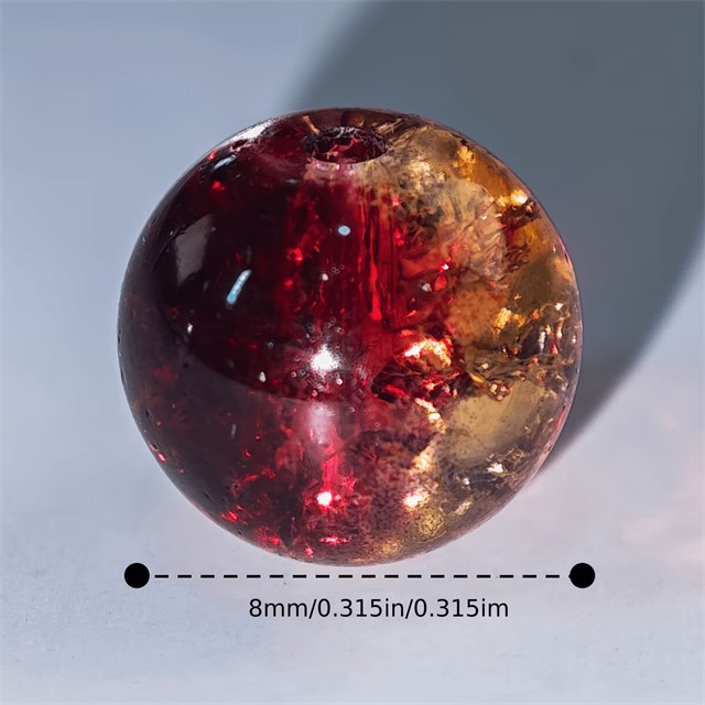 Steklene perle rdeče-zlate – 40 kosov
