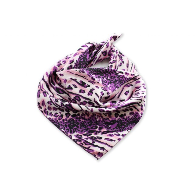 Elegantna kvadratna ruta s tigrastim potiskom vijola barve