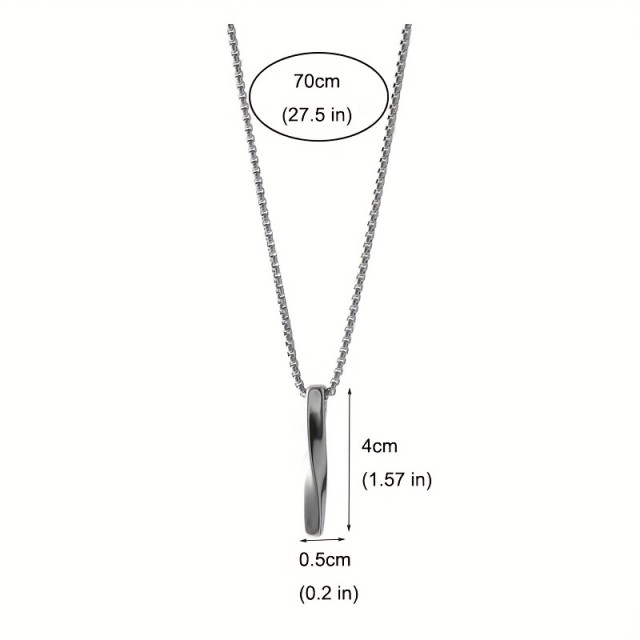 Moška srebrna verižica s spiralnim obeskom