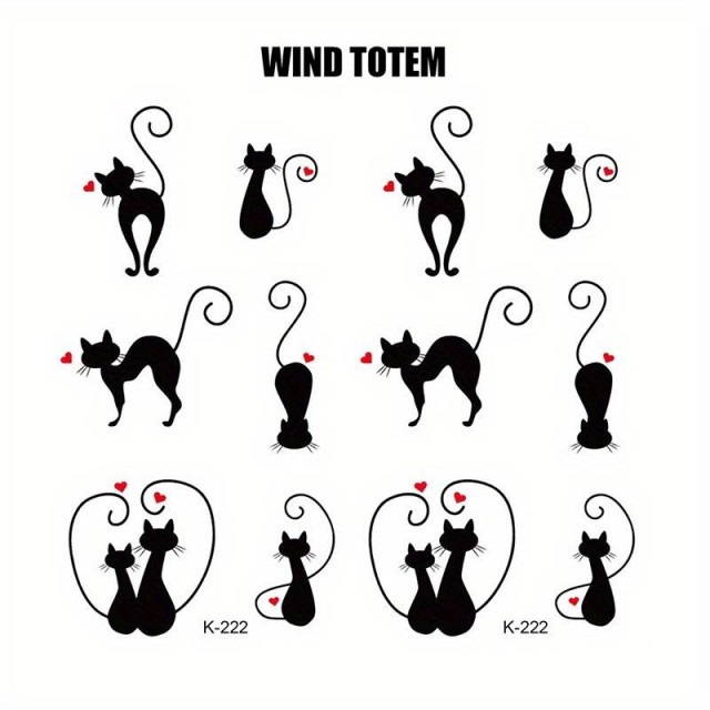 Komplet 4 tatu nalepk z muckami