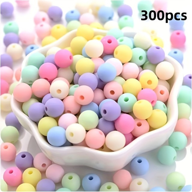 100 kosov komplet matiranih akrilnih kroglic za izdelavo nakita