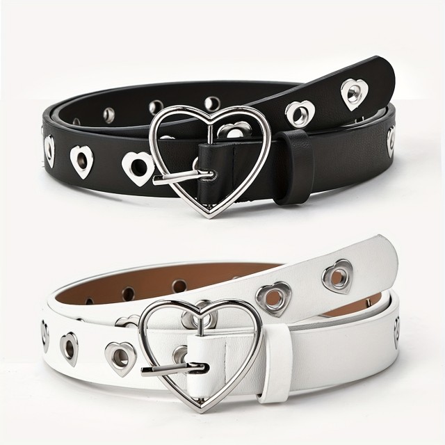 Ženski modni pas s srcem v 2 barvah