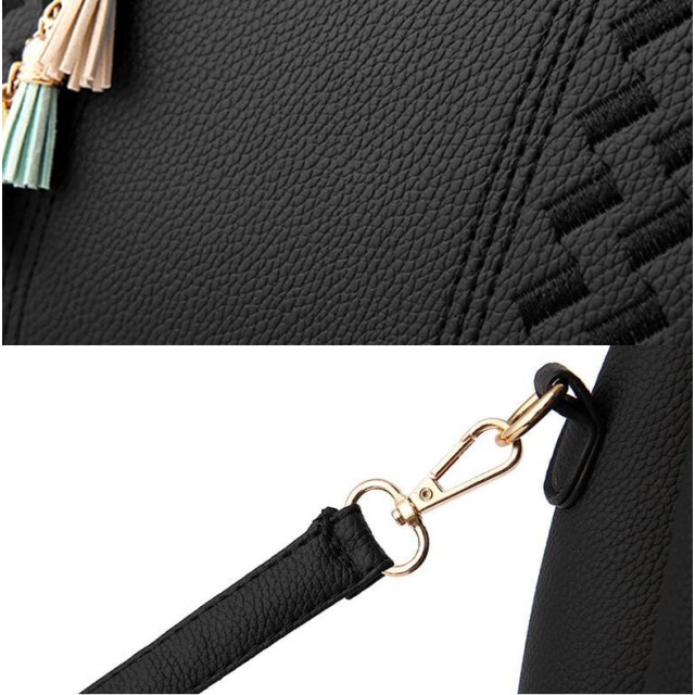 Elegantna črna ženska torbica v črni barvi T32