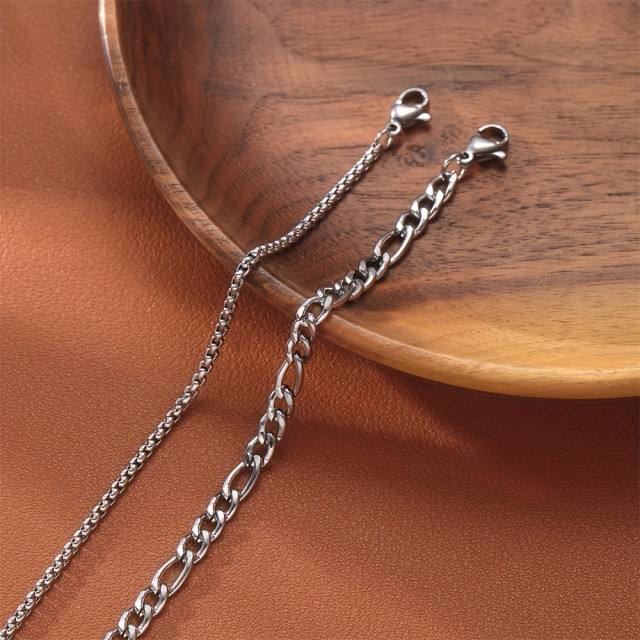 Komplet 2 kovinskih zapestnic za moške