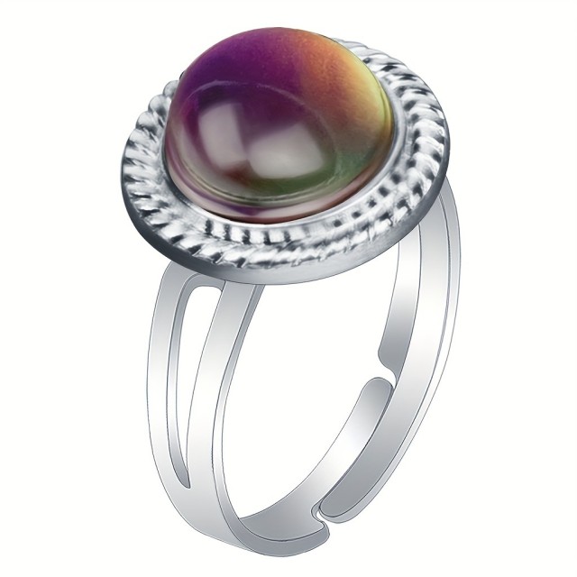 Nastavljiv okrogel prstan spreminja barvo glede na razpoloženje 