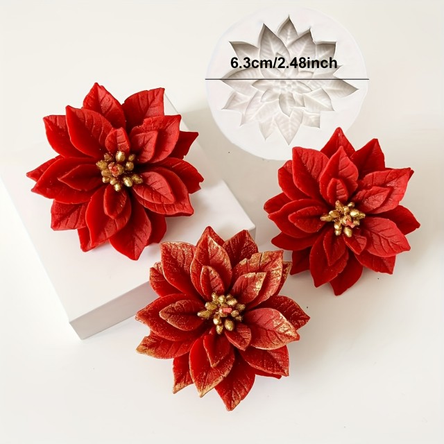 Silikonski kalup v obliki božične zvezde za mila in sveče