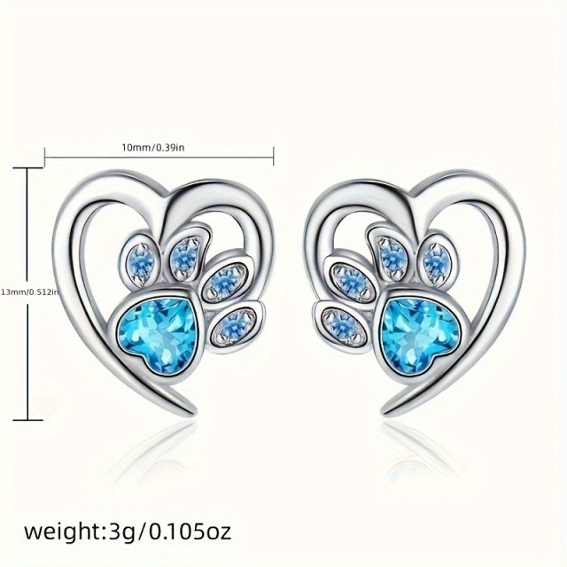 Modni ljubki uhani v obliki srca s tačko 3 barve