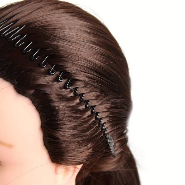 Plastičen obroč za lase v črni barvi