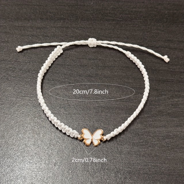 5 delni set pisanih zapestnic z metuljčki 