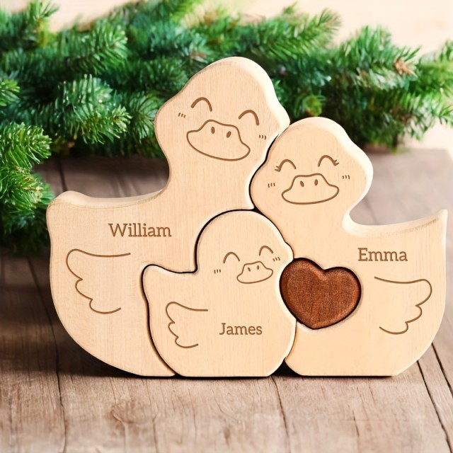 Personalizirana lesena račja sestavljanka, VAŠA DRUŽINA