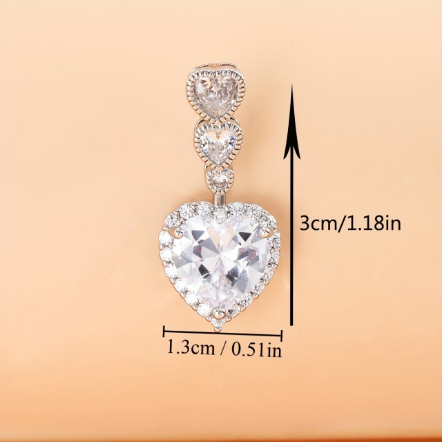 Piercing za popek s trojnimi srci