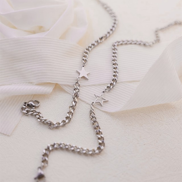 Zapestnici za pare z zvezdami iz nerjavečega jekla