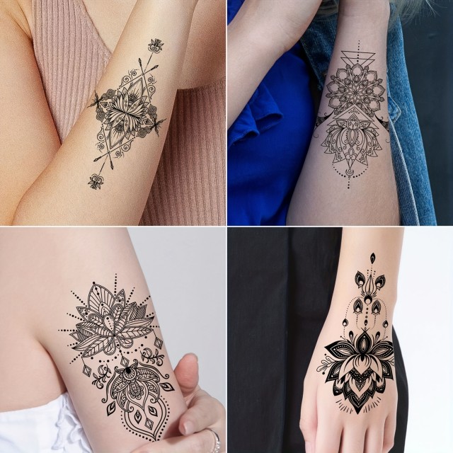 Komplet 30 orientalskih tatu nalepk TC-H01