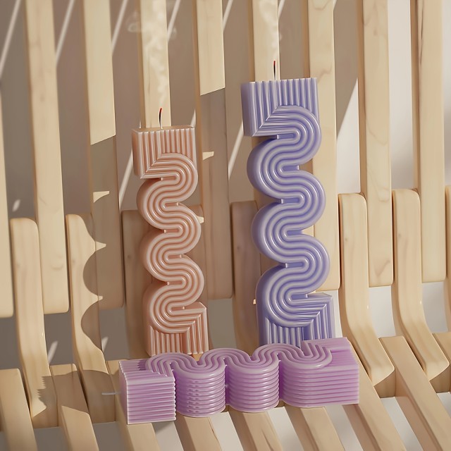 Komplet 2 spiralnih silikonskih modelov za izdelavo svečk