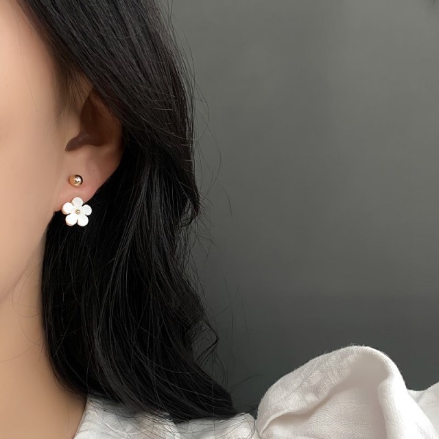 Uhani rožice dve barvi hit