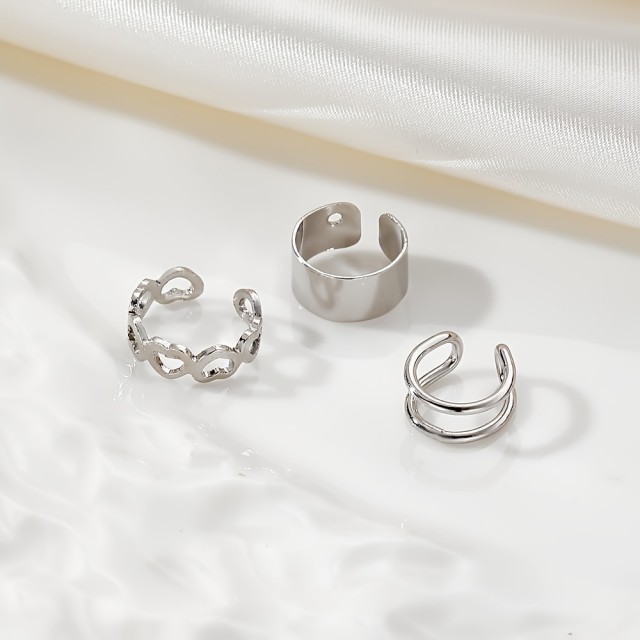 3-delni set uhanov (ear cuff) – brez potrebe po luknjicah