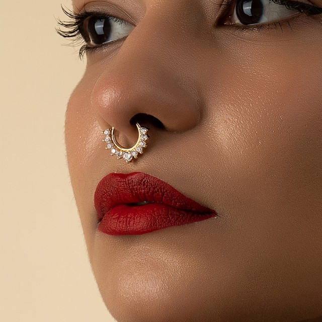 Komplet 3 fake piercingov za nos