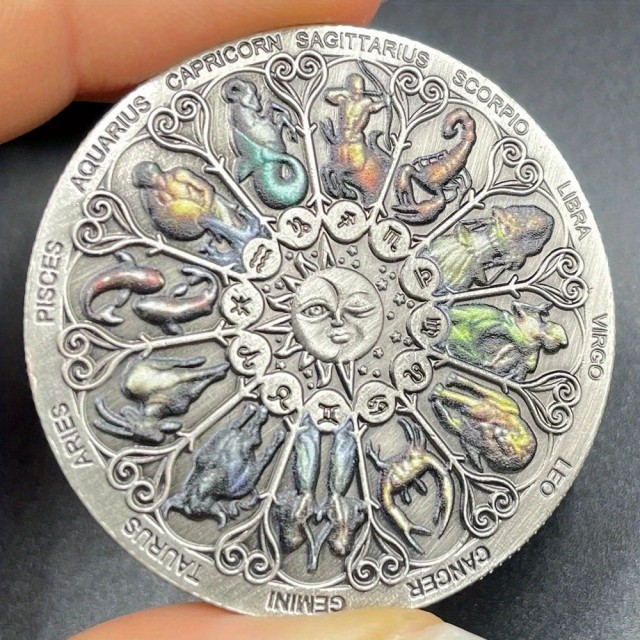Spominski kovanec – 12 konstelacij horoskopa srebrne barve