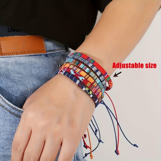 Komplet 24 bohemskih tkanih zapestnic