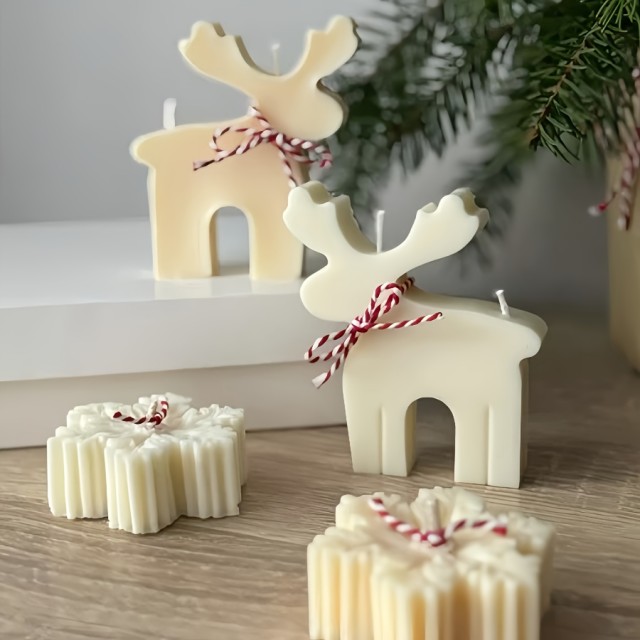 Silikonski kalup v obliki jelenčka - za izdelavo sveč in mila