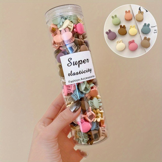 Komplet 100 mini sponkic za lase pisane