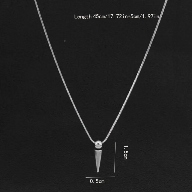 Minimalistična ogrlica s stožčastim obeskom