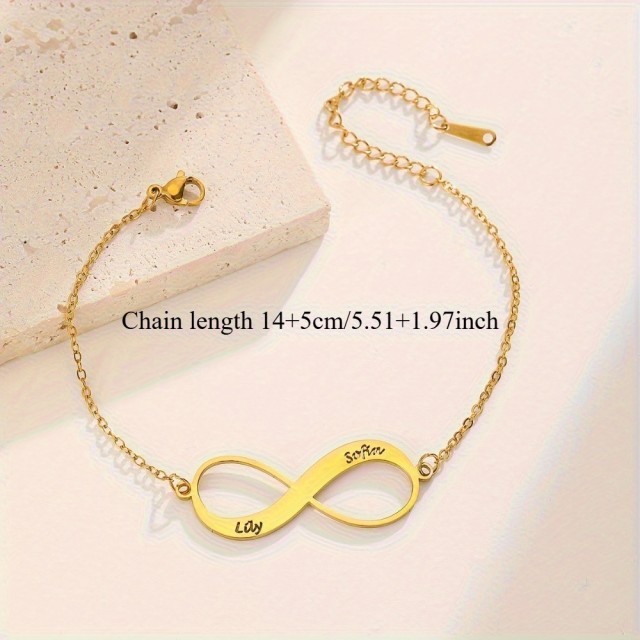 Personalizirana zapestnica s simbolom neskončnosti - graviranje po želji