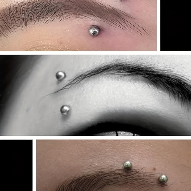 4-delni komplet uhanov za prebadanje iz nerjavečega jekla