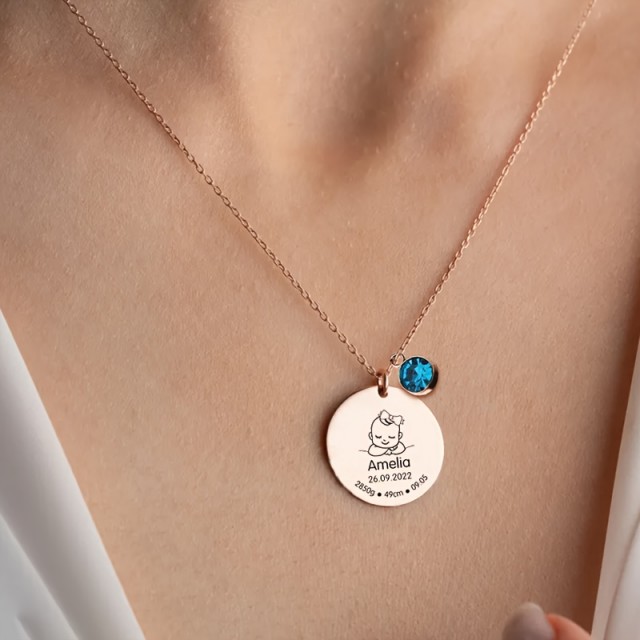 Personalizirana ogrlica MOTIV DOJENČKA IN IME