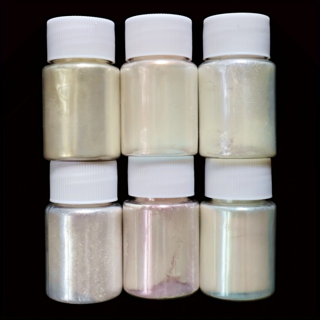 Biserni mica pigment v prahu za izdelavo sveč in mil - komplet 6 stekleničk