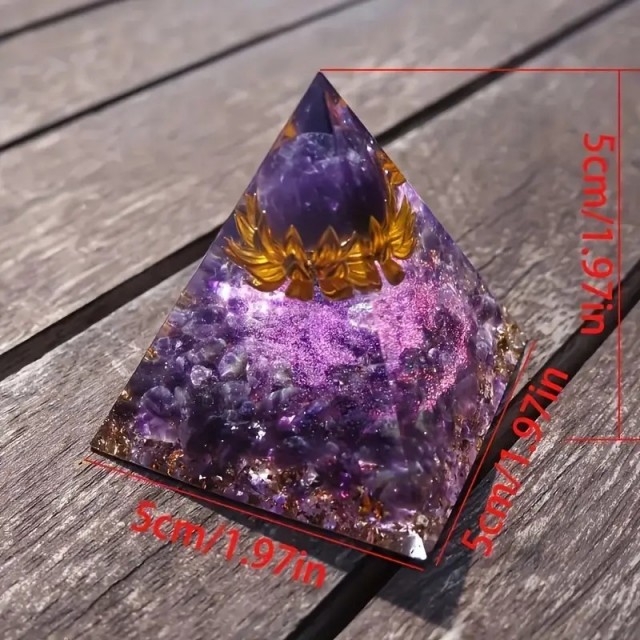 Ametistova Lotusova Runska Reiki Piramida 5CM