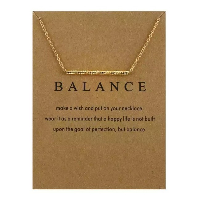 Verižica s posvetilom BALANCE v srebrni barvi 