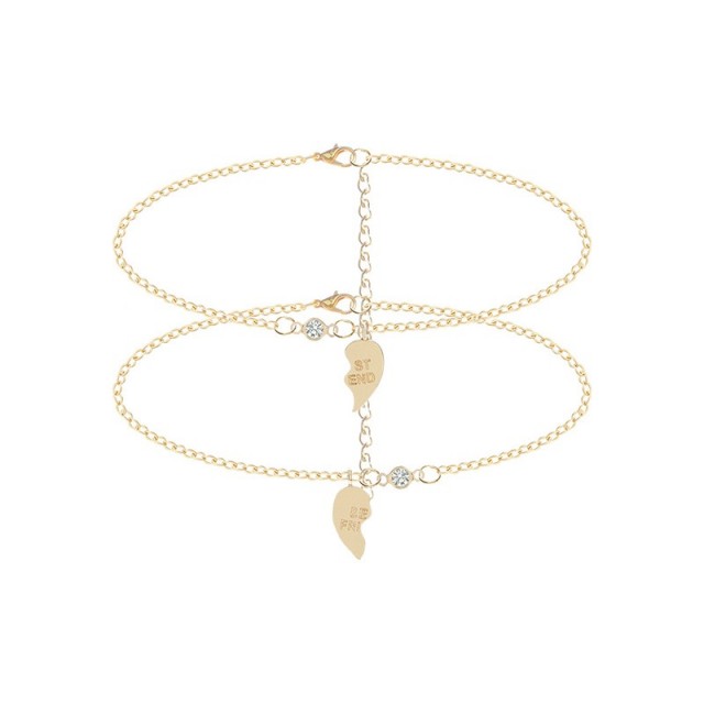 Komplet 2 zapestnic BEST FRIEND, zlata