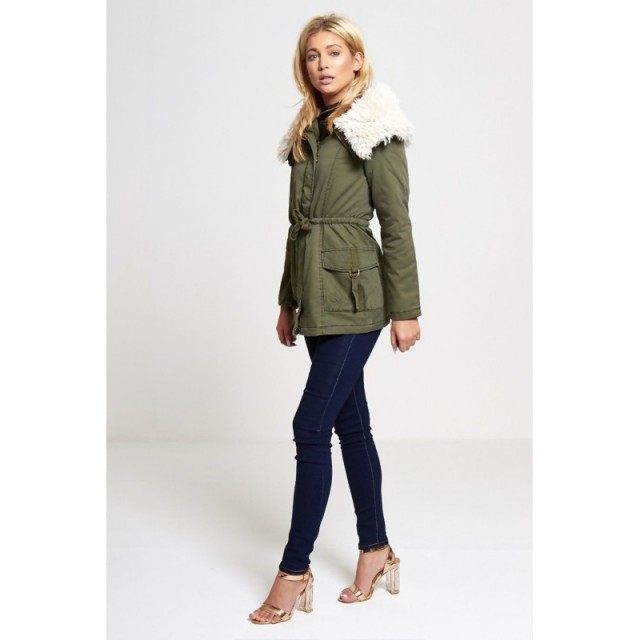 Ženska modna parka zelena, HIT