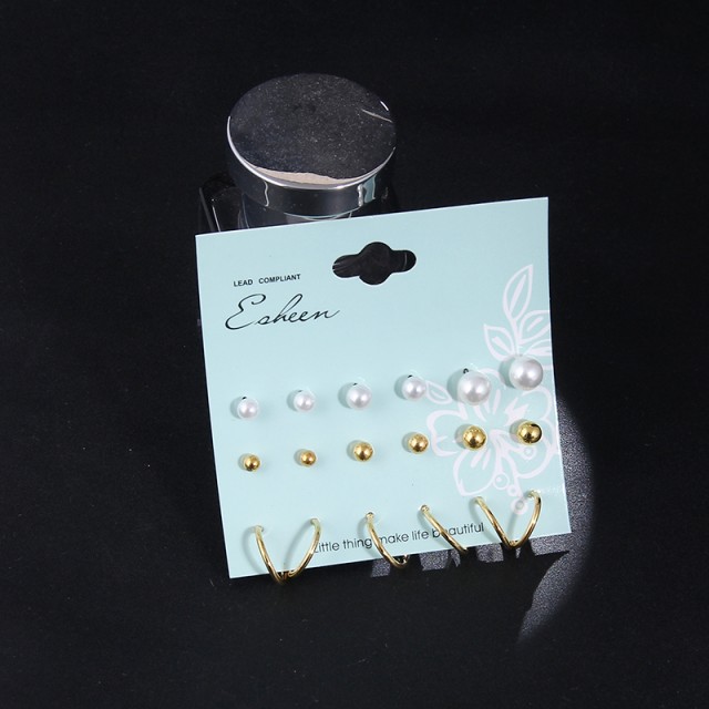 Komplet 9 uhanov, ZLATA ali SREBRNA barva