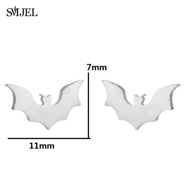 Uhani za Halloween, netopirji črni